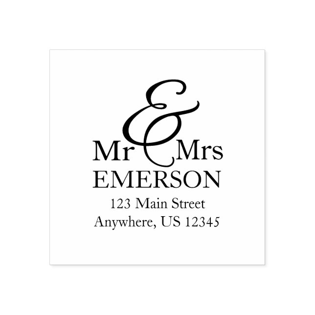 Tampons Encreurs Adresse personnalisée M. & Mme (Impression)