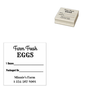 Tampons Encreurs Agritourisme OEufs frais Timbre d'art en bois