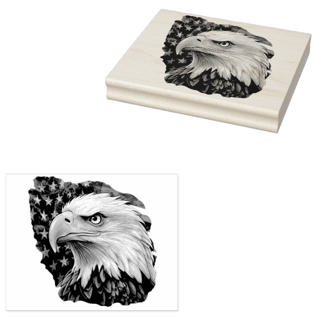 Tampons Encreurs Aigle à drapeau américain (Tamponné)