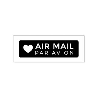 Tampons Encreurs AIR MAIL PAR AVION ハート エアメールスタンプ heart cute love ラ