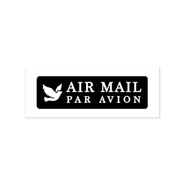 Tampons Encreurs AIR MAIL PAR AVION 鳥 エアメールスタンプ bird birds ラバースタンプ (Impression)