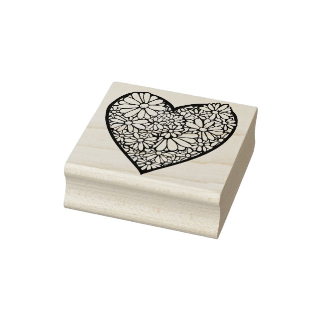 Tampons Encreurs Amour du coeur floral (Tampon)
