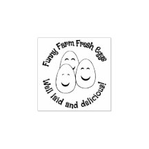 Amusant Farm Cute Joyeux OEufs souriants v2 Timbre