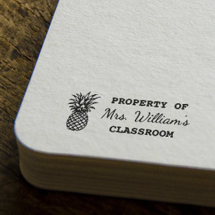 Tampons Encreurs Ananas - Personnalisé Nom de l'enseignant Livre Cl