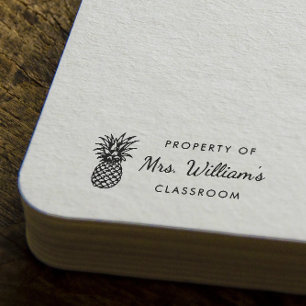 Tampons Encreurs Ananas - Personnalisé Nom de l'enseignant Livre Cl