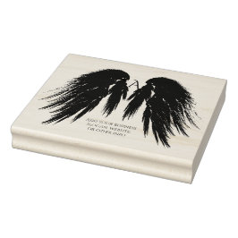 Tampons Encreurs ANGE NOIR AILES Monogramme
