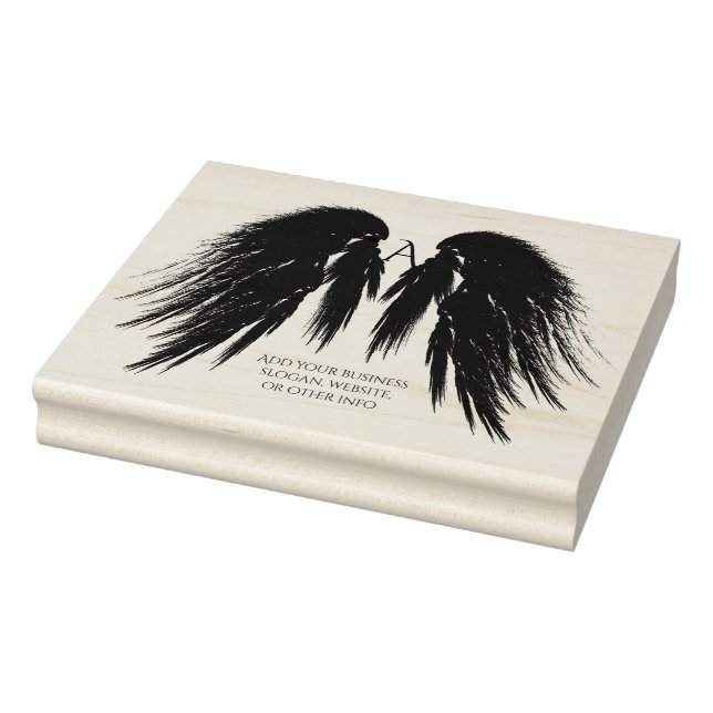 Tampons Encreurs ANGE NOIR AILES Monogramme (Tampon)