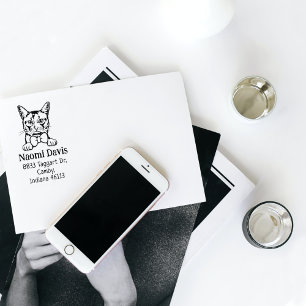 Tampons Encreurs Animal d'adresse de retour de chat somalien