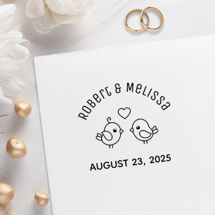 Tampons Encreurs Anniversaire du Mariage Couple Lovebirds