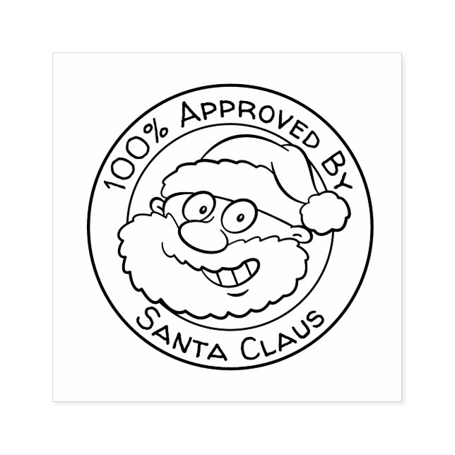 Tampons Encreurs Approuvé Par Santa Claus Cute Cartoon Noël (Impression)