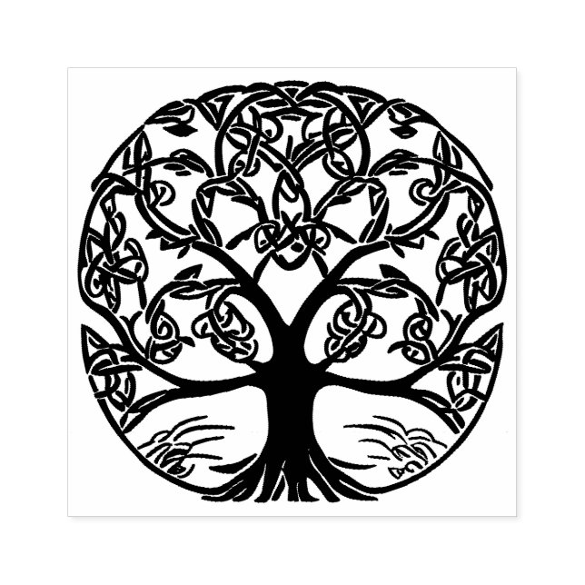 Tampons Encreurs Arbre de noeud celtique design de vie (Impression)