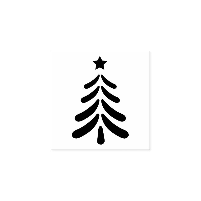 Tampons Encreurs Art moderne de l'arbre de Noël (Impression)