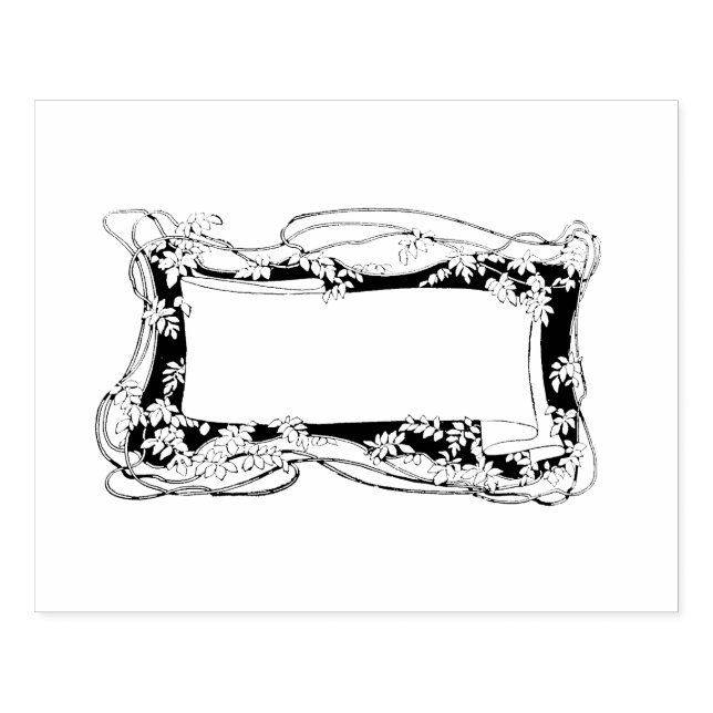 Tampons Encreurs Art Nouveau Vins feuillus Étiquette ou papeterie (Impression)