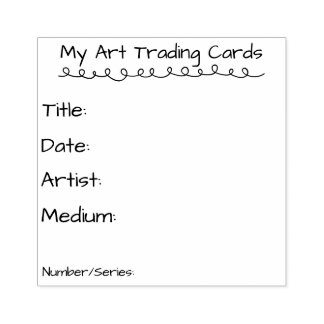 Tampons Encreurs Art Trading Card Information Stamp