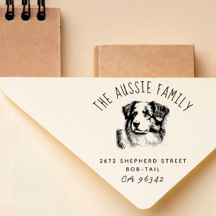Tampons Encreurs Australian Shepherd Nom de famille Adresse de reto