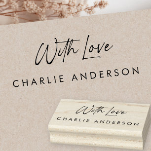 Tampons Encreurs Avec amour signature de script élégant