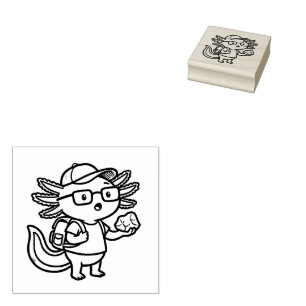 Tampons Encreurs Axolotl nerd sarcastique je pose des questions sur