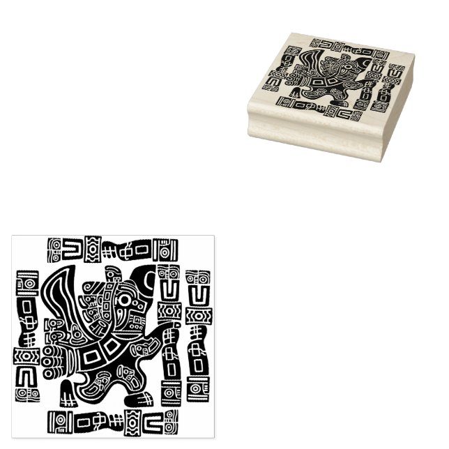Tampons Encreurs Aztec Eagle Guerrier Tribal Art antique (Tamponné)
