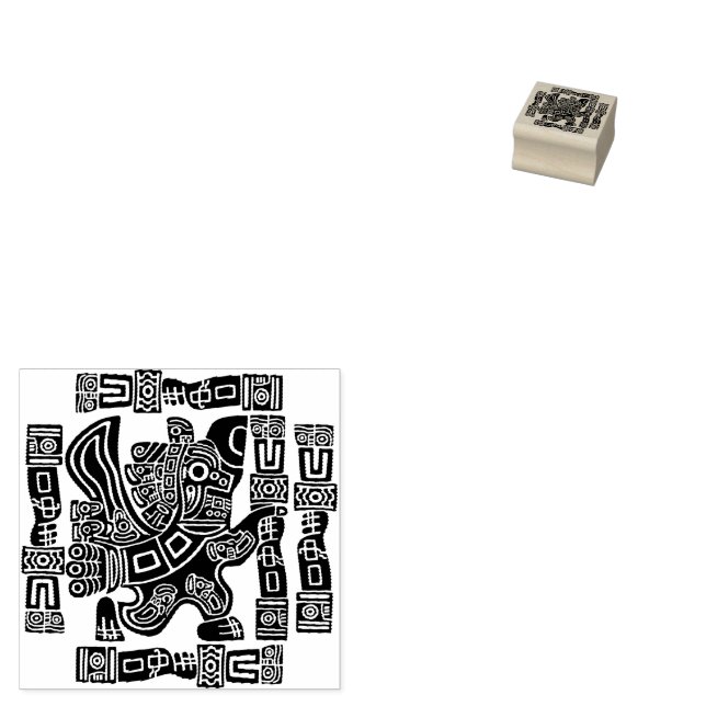 Tampons Encreurs Aztec Eagle Guerrier Tribal Art antique (Tamponné)
