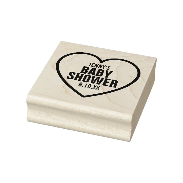 Tampons Encreurs Baby shower cardiaque moderne Sprinkle Faveur (Tampon)