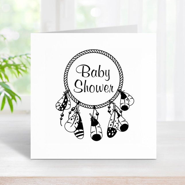 Tampons Encreurs Baby shower de Boho Tribal Dreamcatcher (Créateur téléchargé)