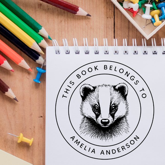 Tampons Encreurs Badger Bébé Personnalisé Ce Livre Appartient Au No (Créateur téléchargé)