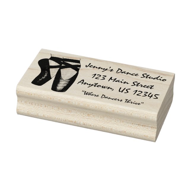 Tampons Encreurs Ballet Pointe Toe Chaussures Dance Studio Adresse (Tampon)