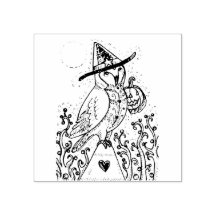 BARN OWL FOLK ART, HALLOWEEN CAOUTCHOUC