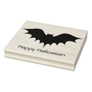 Tampons Encreurs Bat - Joyeux Halloween - Timbre en caoutchouc