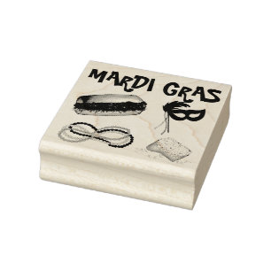 Tampons Encreurs Beads Mardi Gras Mask New Orleans Beignet NOLA