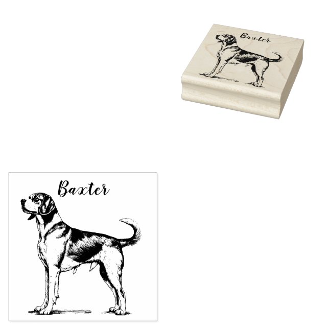 Tampons Encreurs Beagle personnalisé (Tamponné)