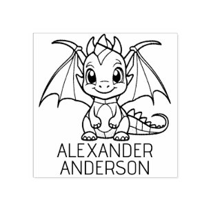 Tampons Encreurs Bébé Dragon Mignon Personnalisé