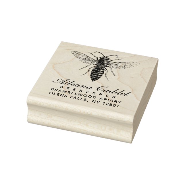 Tampons Encreurs Beekeeper Apiary 1800s Queen Bee Adresse (Tampon)