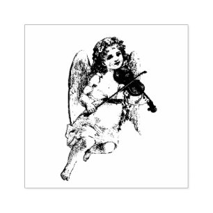 Tampons Encreurs Bel ange de fille jouant le violon