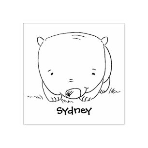 Tampons Encreurs Belle illustration de dessin animé de bébé wombat