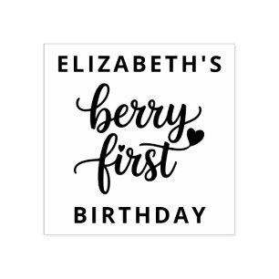 Tampons Encreurs Berry First Cute 1er Anniversaire Fille aux fraise