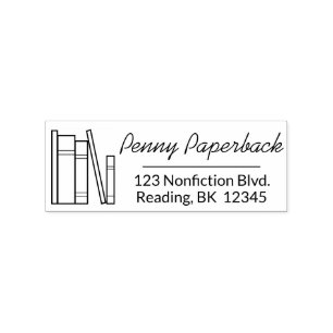 Tampons Encreurs Bibliothécaire ou Louveur de livres Spines Adresse