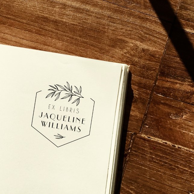 Tampons Encreurs Bibliothèque botanique personnalisée Livre Ex Libr (Créateur téléchargé)