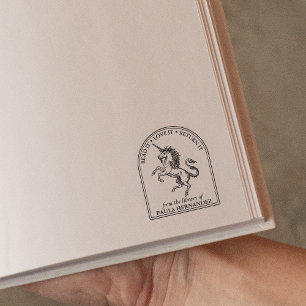 Tampons Encreurs Bibliothèque de licorne fantastique de la biblioth