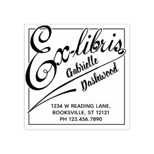 Tampons Encreurs Bibliothèque Ex Libris Bibliothèque de plaques de 