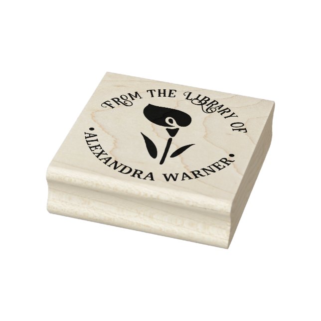 Tampons Encreurs Bibliothèque silhouette élégante d'Arum Name de li (Tampon)