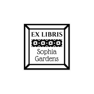 Tampons Encreurs Bibliothèques Ex Florales encadrées