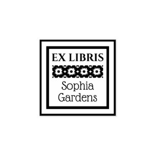 Tampons Encreurs Bibliothèques Ex Florales encadrées