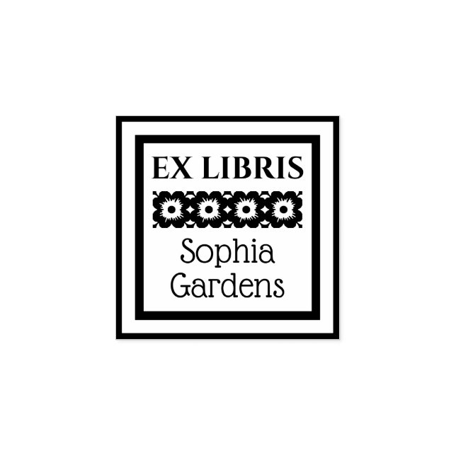 Tampons Encreurs Bibliothèques Ex Florales encadrées (Impression)