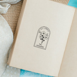 Tampons Encreurs Bibliothèques modernes personnalisées Flower Ex