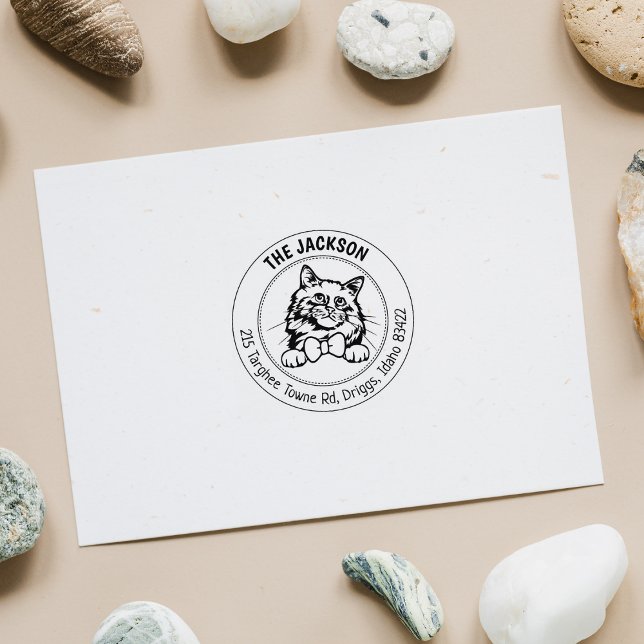 Tampons Encreurs Birman Cat Family Return Adresse (Créateur téléchargé)