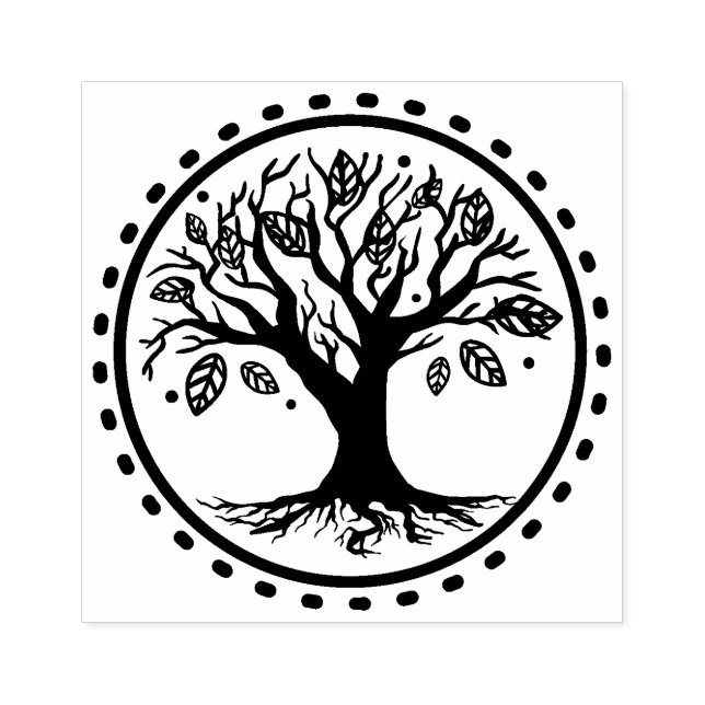 Tampons Encreurs Boho Family Tree Feathy Généalogie (Impression)