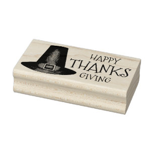 Tampons Encreurs Bon thanksgiving Merci Pèlerin Casquette Stamper