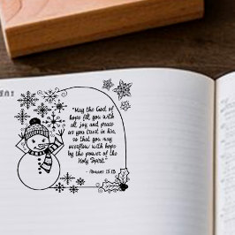 Tampons Encreurs Bonhomme de neige de Noël Romains 15:13 Fête chrét