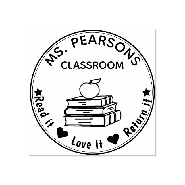Tampons Encreurs Books & Apple - De la classe du bois (Impression)